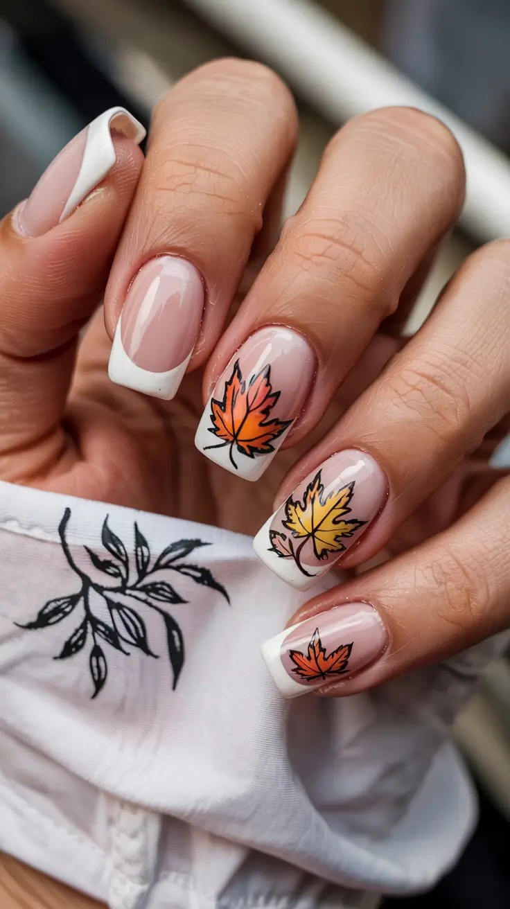 23 Fall French Tip Nail Inspiration 2025 for Stylish Seasonal Manicures