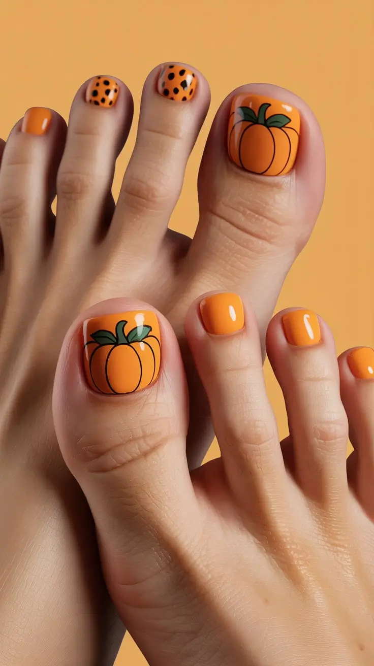 24 Fall Toe Nail Ideas for October 2025