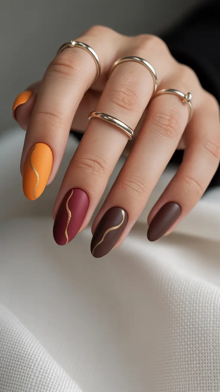 22 Stylish Fall Oval Shape Nail Designs 2025