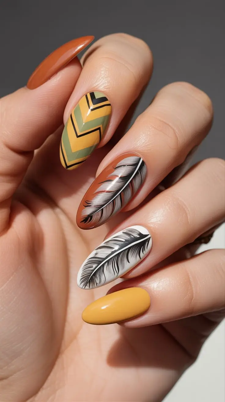 22 Stylish Fall Oval Shape Nail Designs 2025