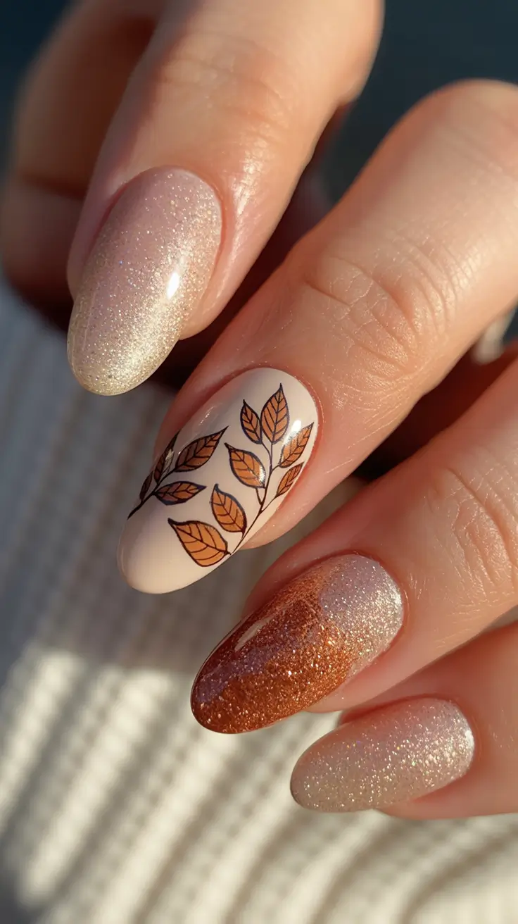 22 Stylish Fall Oval Shape Nail Designs 2025