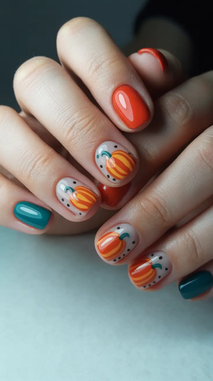 23 Round Fall Nails 2025 Designs to Try This Season