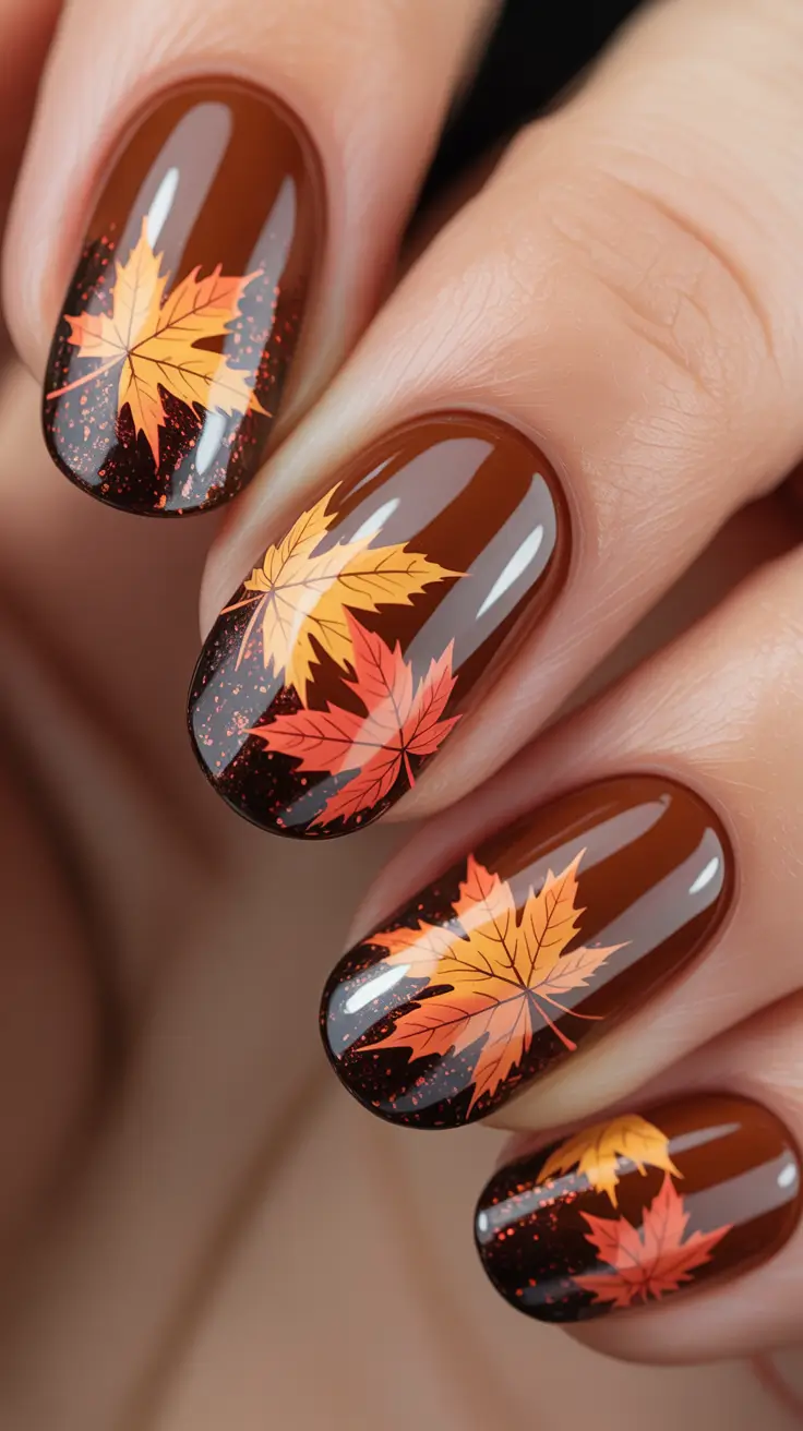 23 Round Fall Nails 2025 Designs to Try This Season