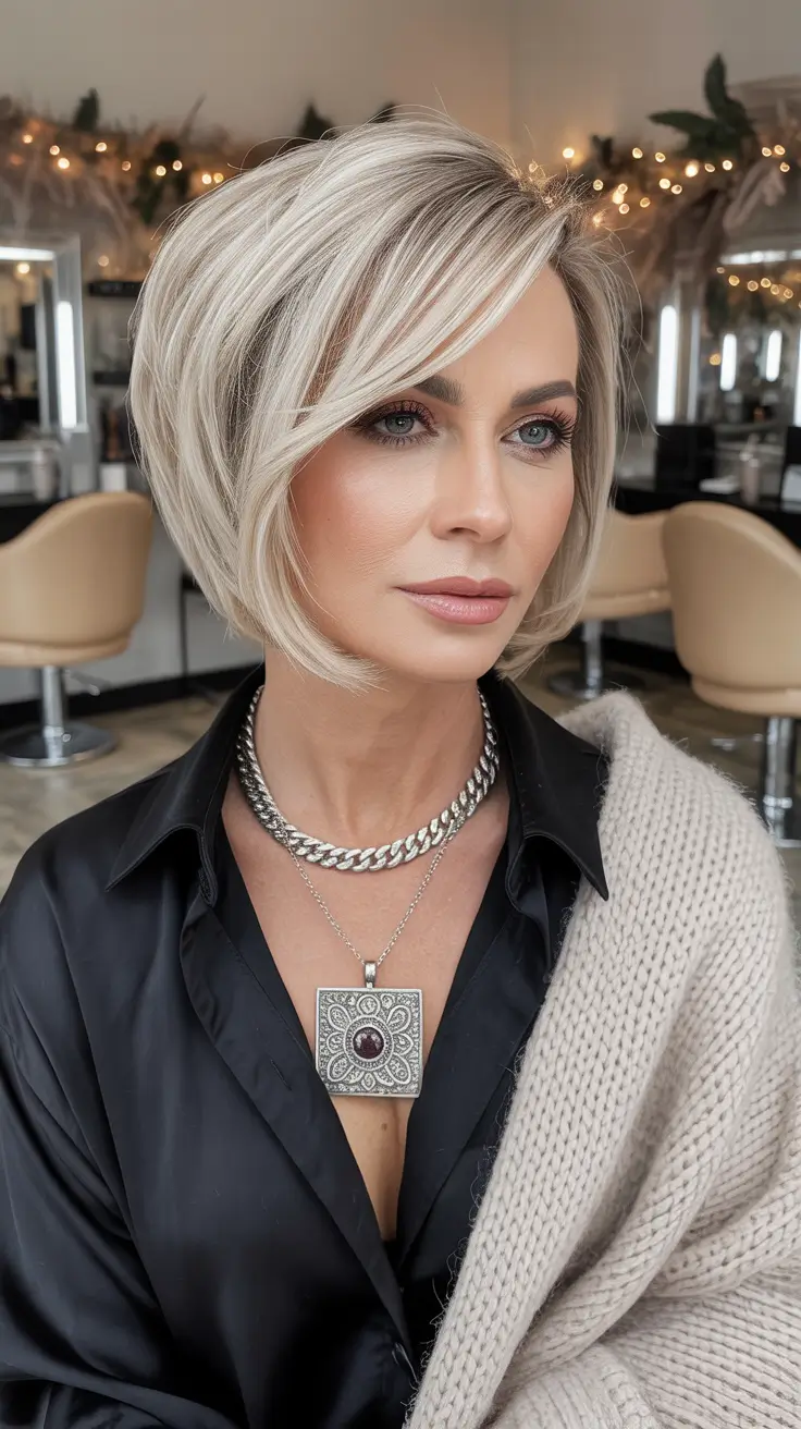 24 Winter Hairstyles & Color 2025–2026 for Women Over 40