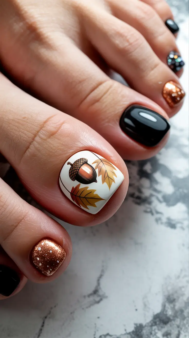 24 Fall Toe Nail Ideas for October 2025