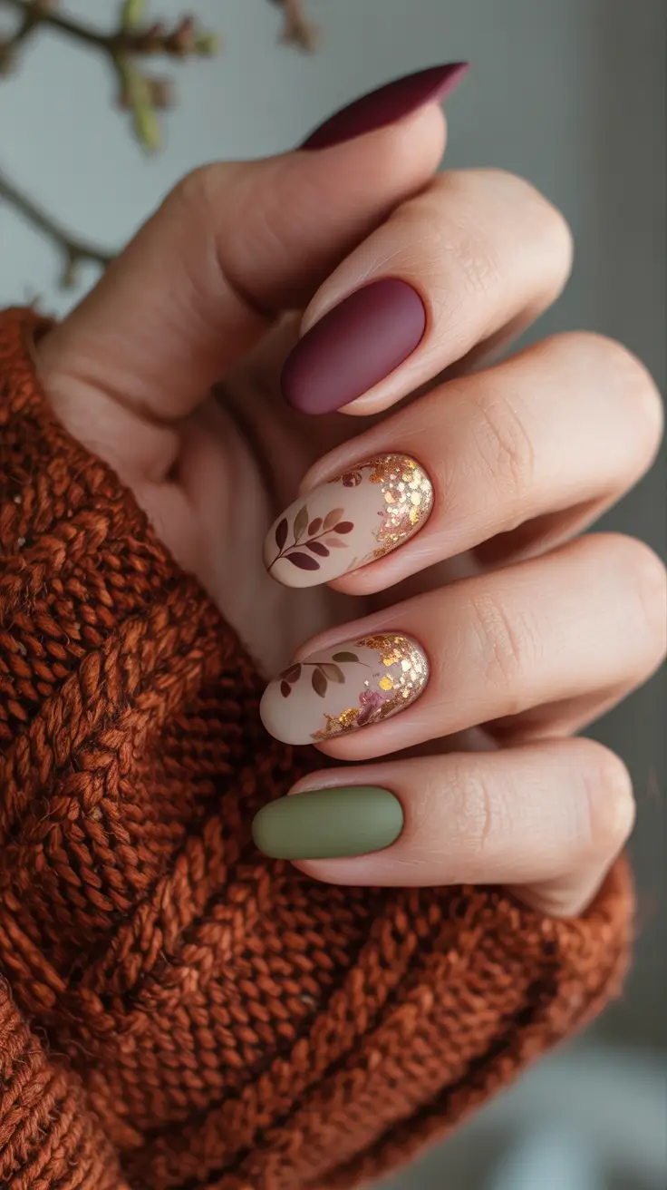 22 Stylish Fall Oval Shape Nail Designs 2025