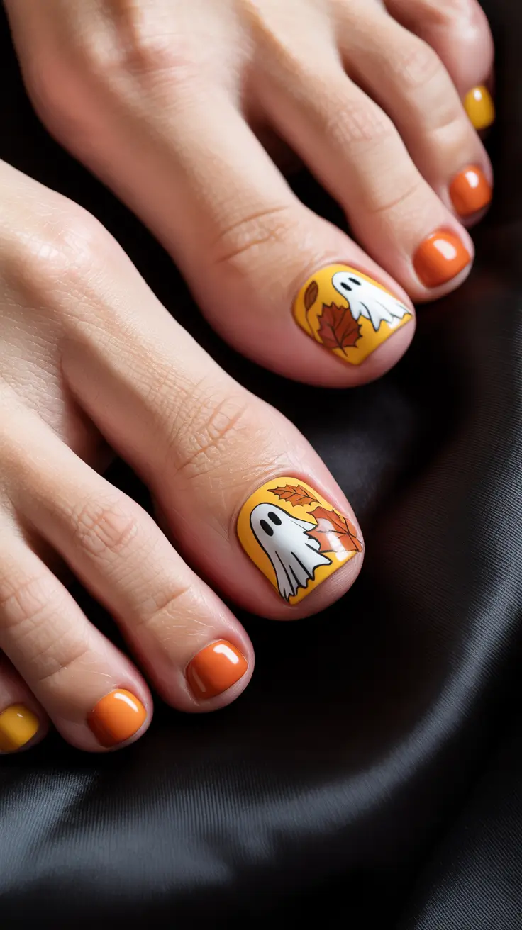 24 Fall Toe Nail Ideas for October 2025