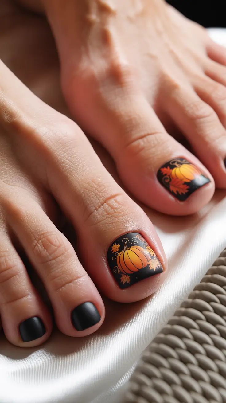 24 Fall Toe Nail Ideas for October 2025
