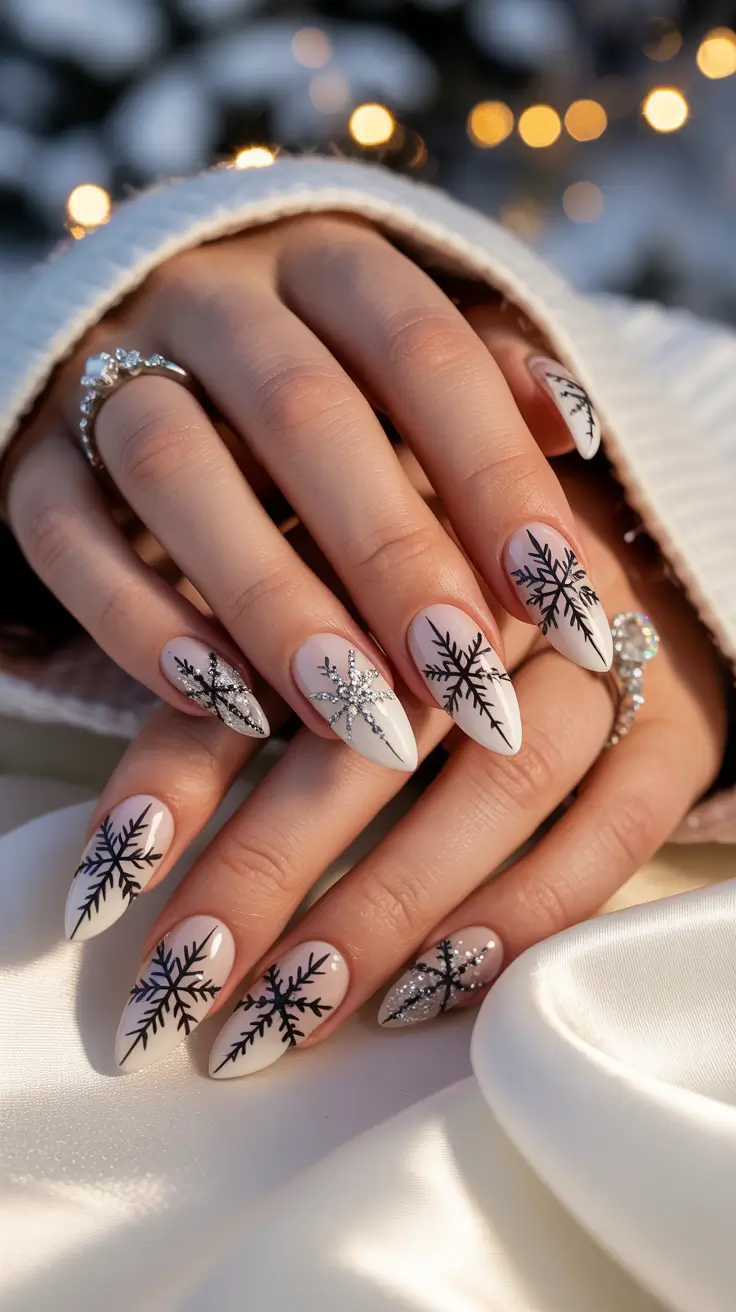 24 Snowflake Winter Nail Ideas 2025–2026: Chic, Cozy, and Frost-Inspired Manicures