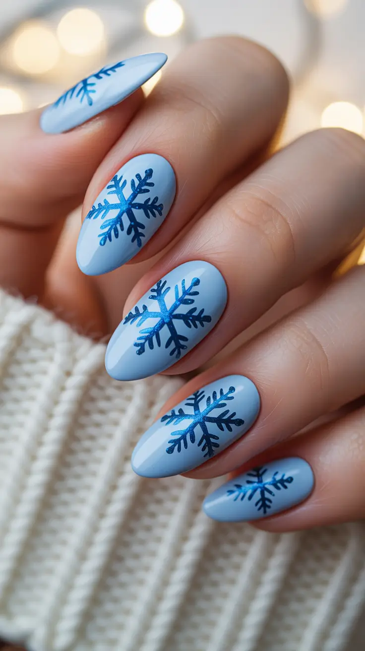 23 Blue Christmas Nails Ideas 2025 That Will Make Your Holiday Look Sparkle