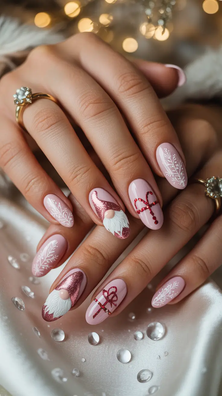 25 Pink Christmas Nails Ideas 2025: Festive, Chic & Totally On-Trend