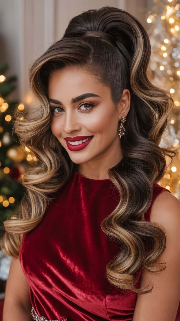 22 Christmas Party Hairstyles Ideas 2025 That Will Make You Shine All Night