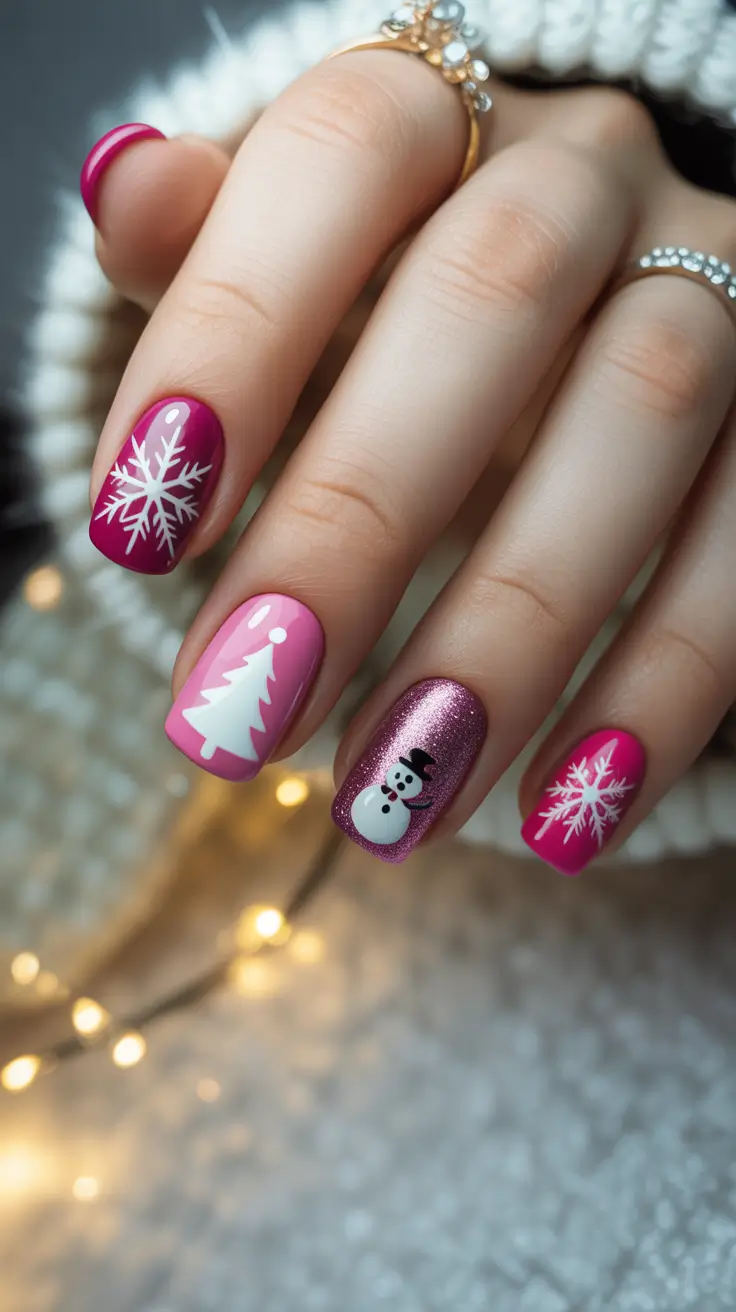 25 Pink Christmas Nails Ideas 2025: Festive, Chic & Totally On-Trend
