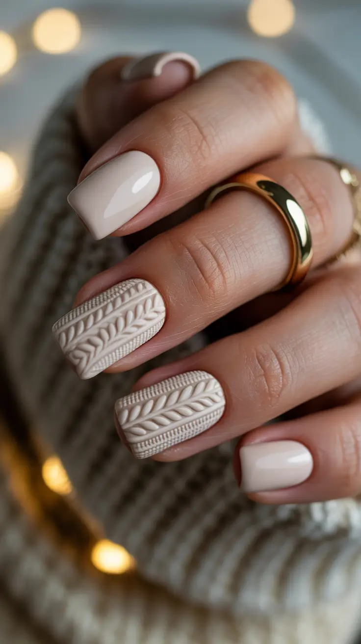 24 Winter Sweater Nails 2025–2026: Cozy Textured Manicure Ideas for the Cold Season