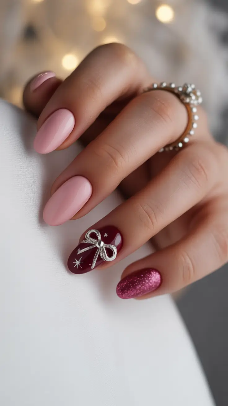 25 Pink Christmas Nails Ideas 2025: Festive, Chic & Totally On-Trend