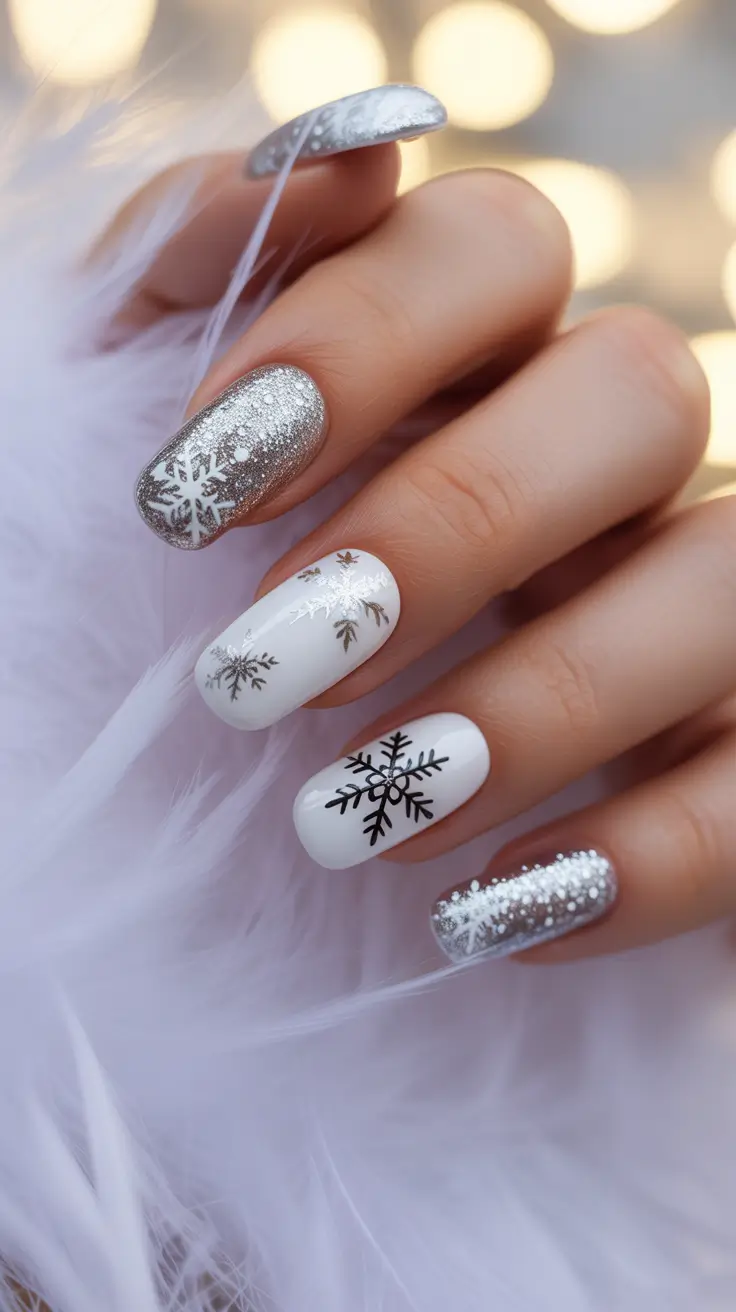 25 White Christmas Nails Ideas 2025: Elegant Winter Nail Designs to Shine This Holiday Season