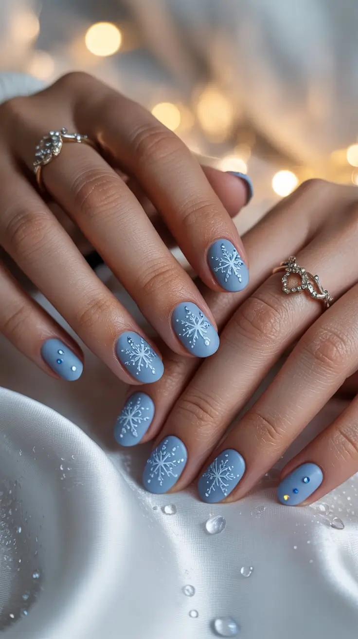 24 Snowflake Winter Nail Ideas 2025–2026: Chic, Cozy, and Frost-Inspired Manicures