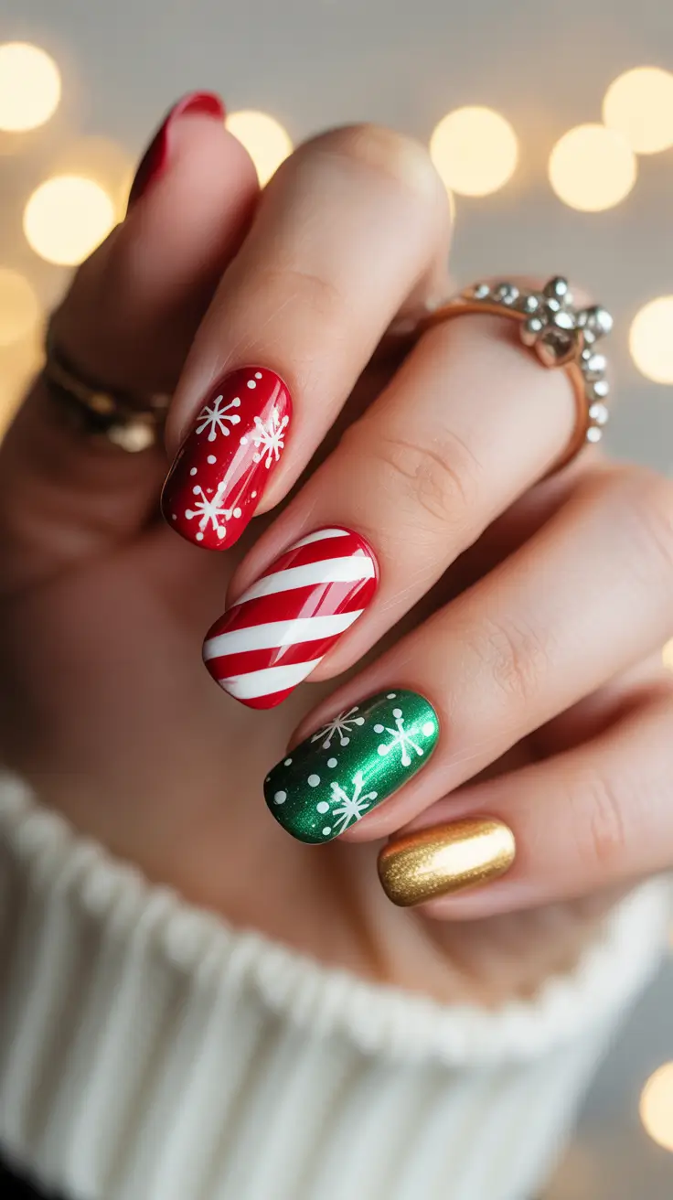 23 Easy Christmas Nails Ideas 2025 to Spark Holiday Magic at Your Fingertips