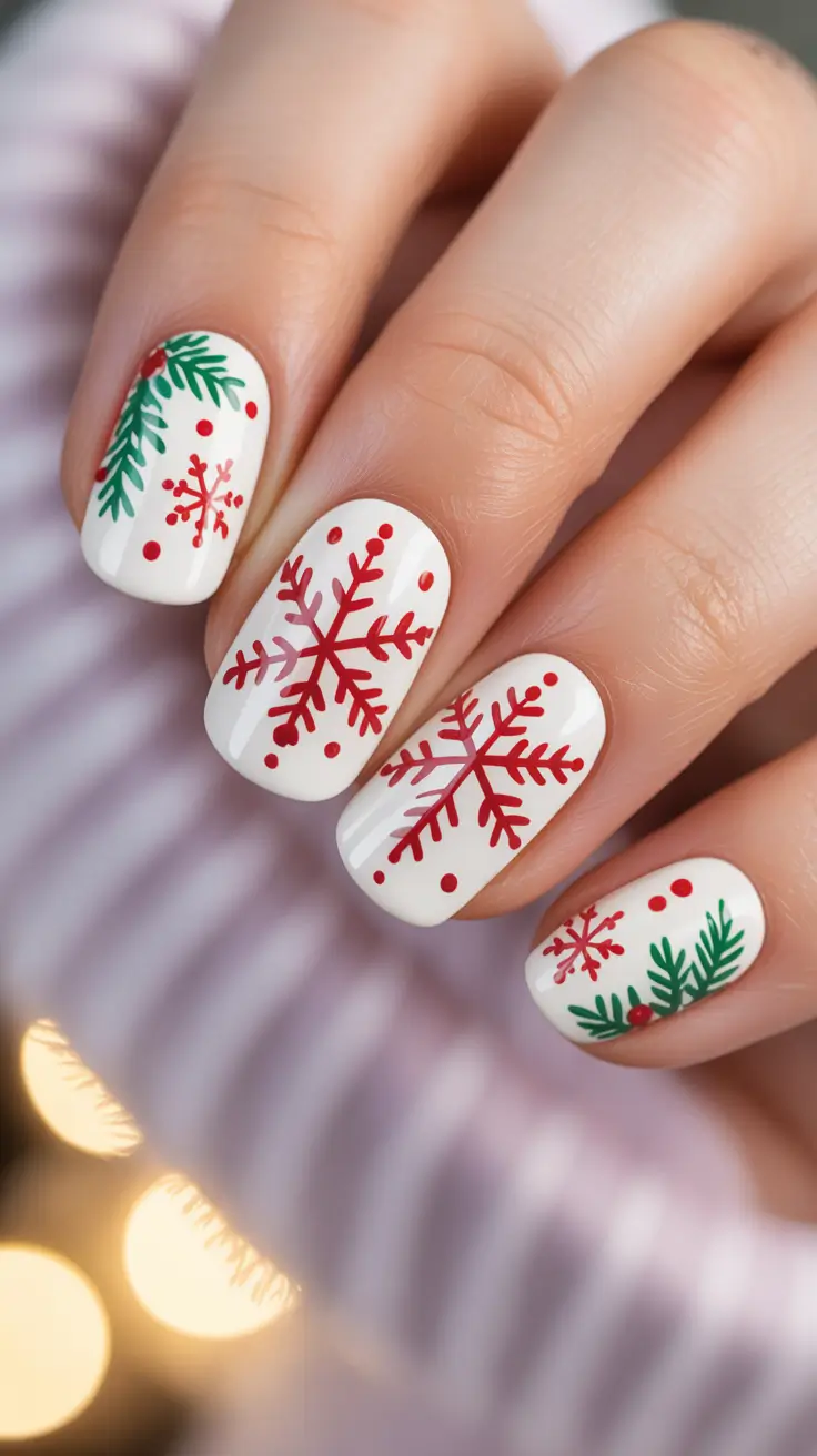25 White Christmas Nails Ideas 2025: Elegant Winter Nail Designs to Shine This Holiday Season