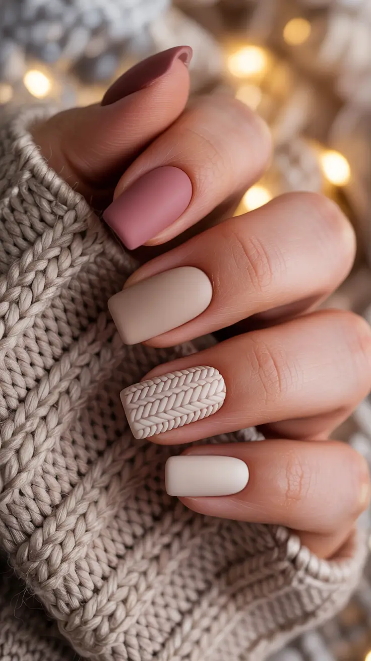 24 Winter Sweater Nails 2025–2026: Cozy Textured Manicure Ideas for the Cold Season