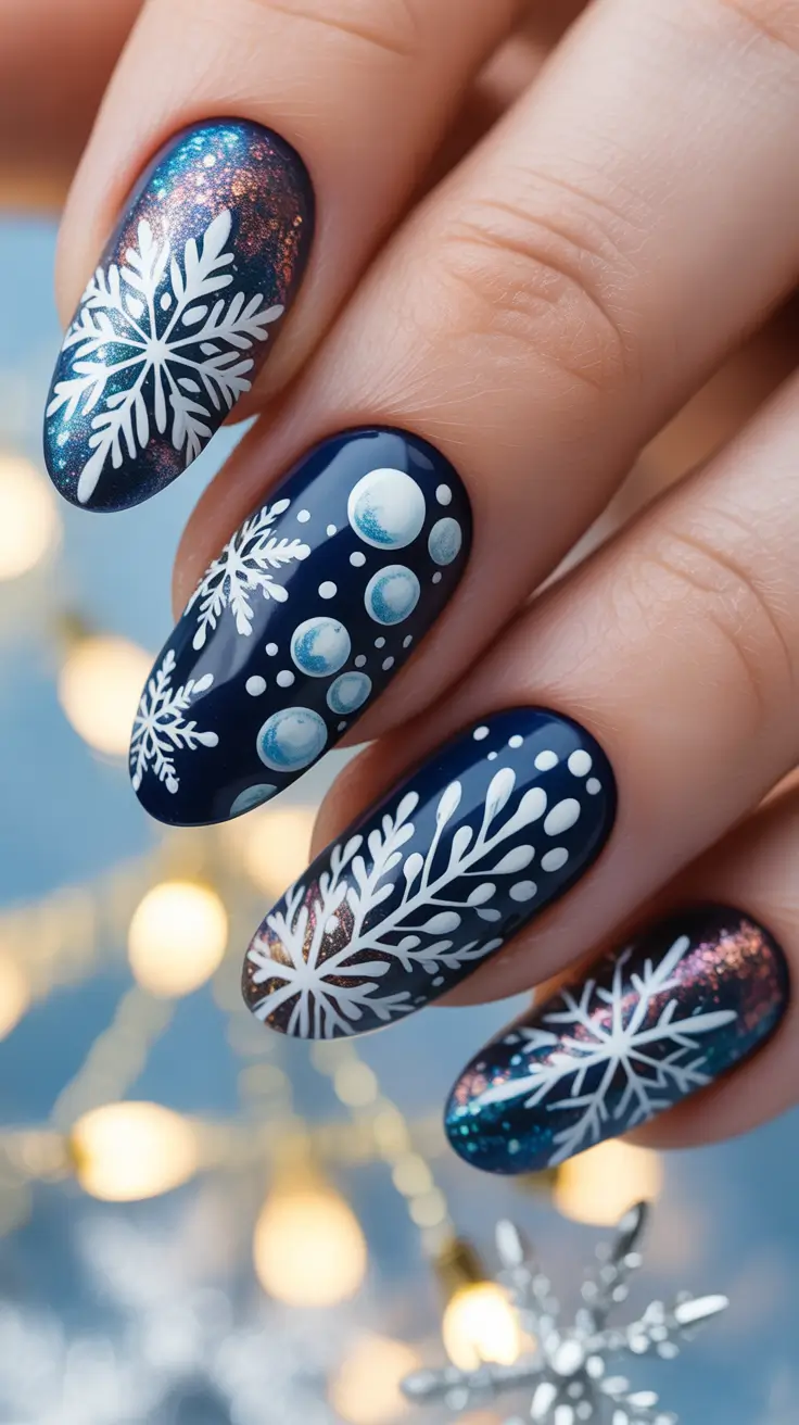 23 Blue Christmas Nails Ideas 2025 That Will Make Your Holiday Look Sparkle