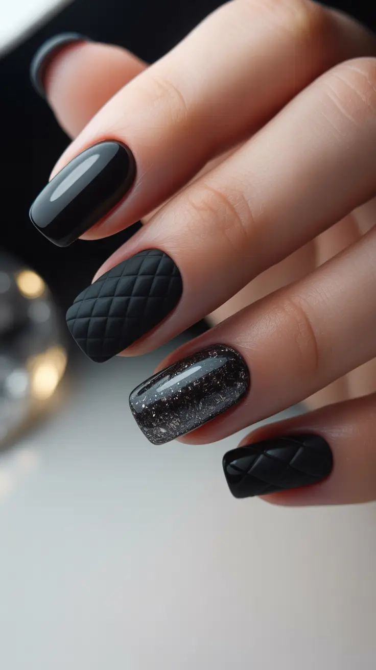 23 Black Christmas Nails Ideas 2025: Elegant, Bold & Festive Winter Nail Designs