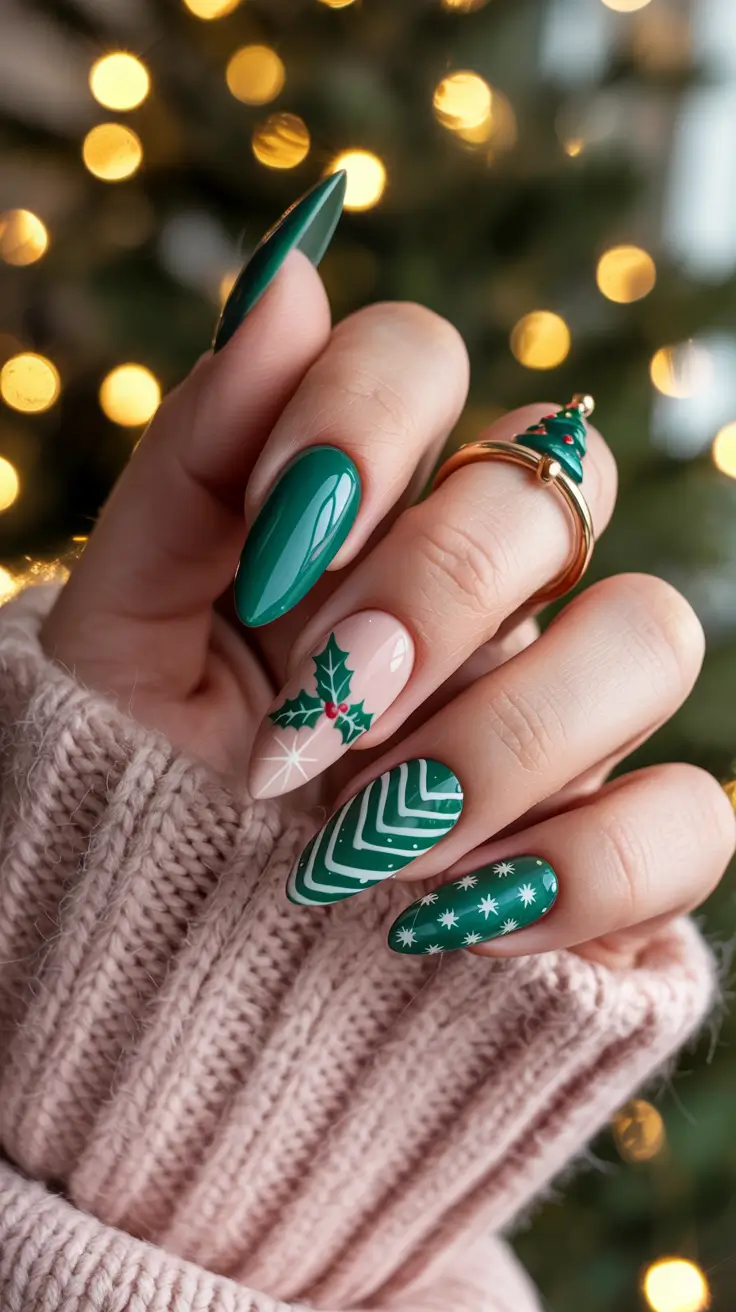 23 Green Winter Nails Ideas 2025–2026: Elegant, Cozy, and On-Trend Manicures to Try This Season
