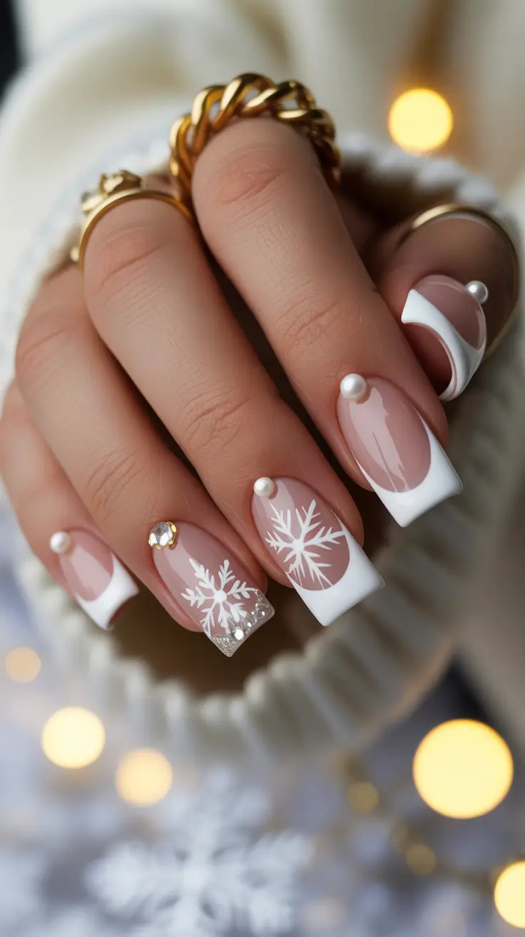 24 Christmas French Nails Ideas 2025: Elegant, Festive, and Timeless Holiday Manicures