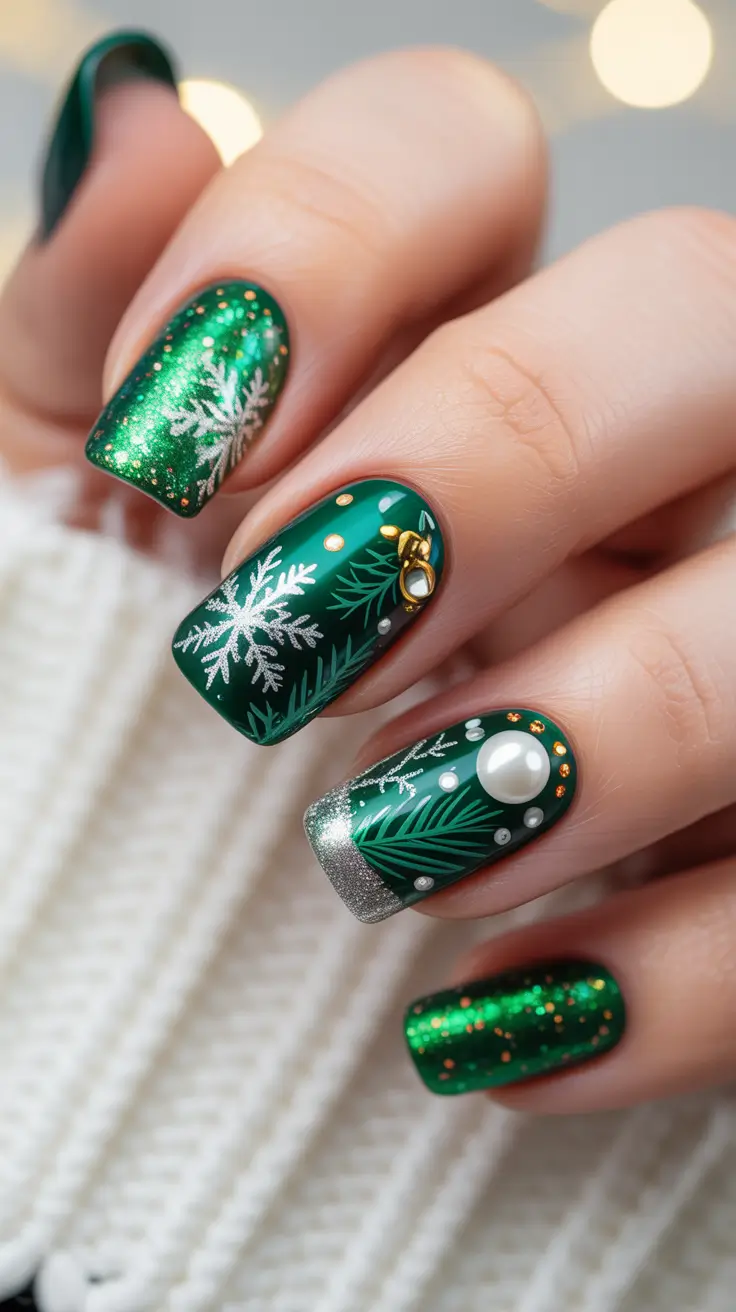 23 Green Christmas Nails Ideas 2025 to Inspire Your Festive Manicure Look