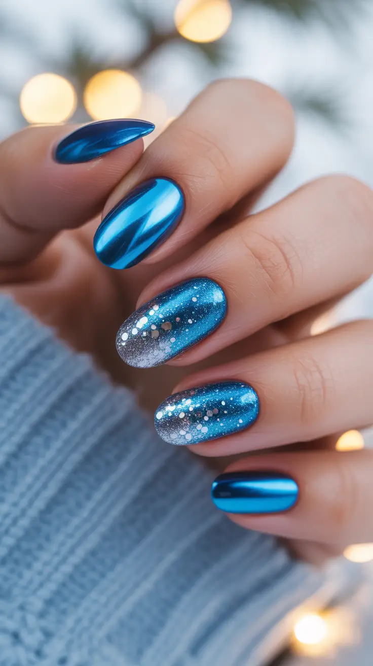 23 Blue Christmas Nails Ideas 2025 That Will Make Your Holiday Look Sparkle