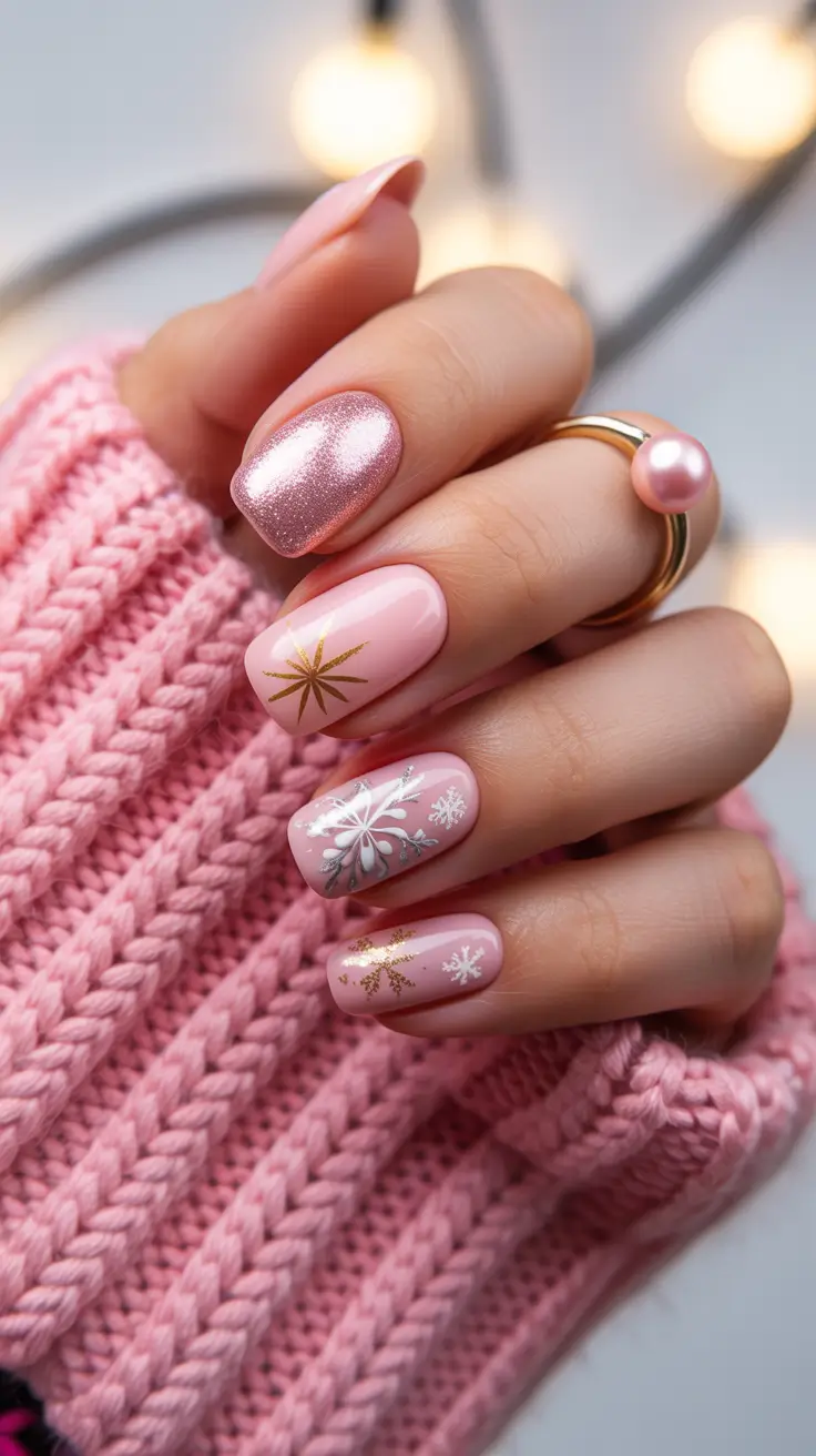 25 Pink Christmas Nails Ideas 2025: Festive, Chic & Totally On-Trend