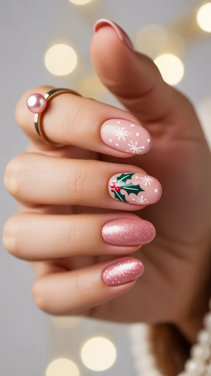 25 Pink Christmas Nails Ideas 2025: Festive, Chic & Totally On-Trend