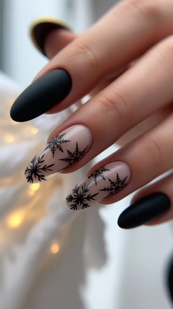 23 Black Christmas Nails Ideas 2025: Elegant, Bold & Festive Winter Nail Designs
