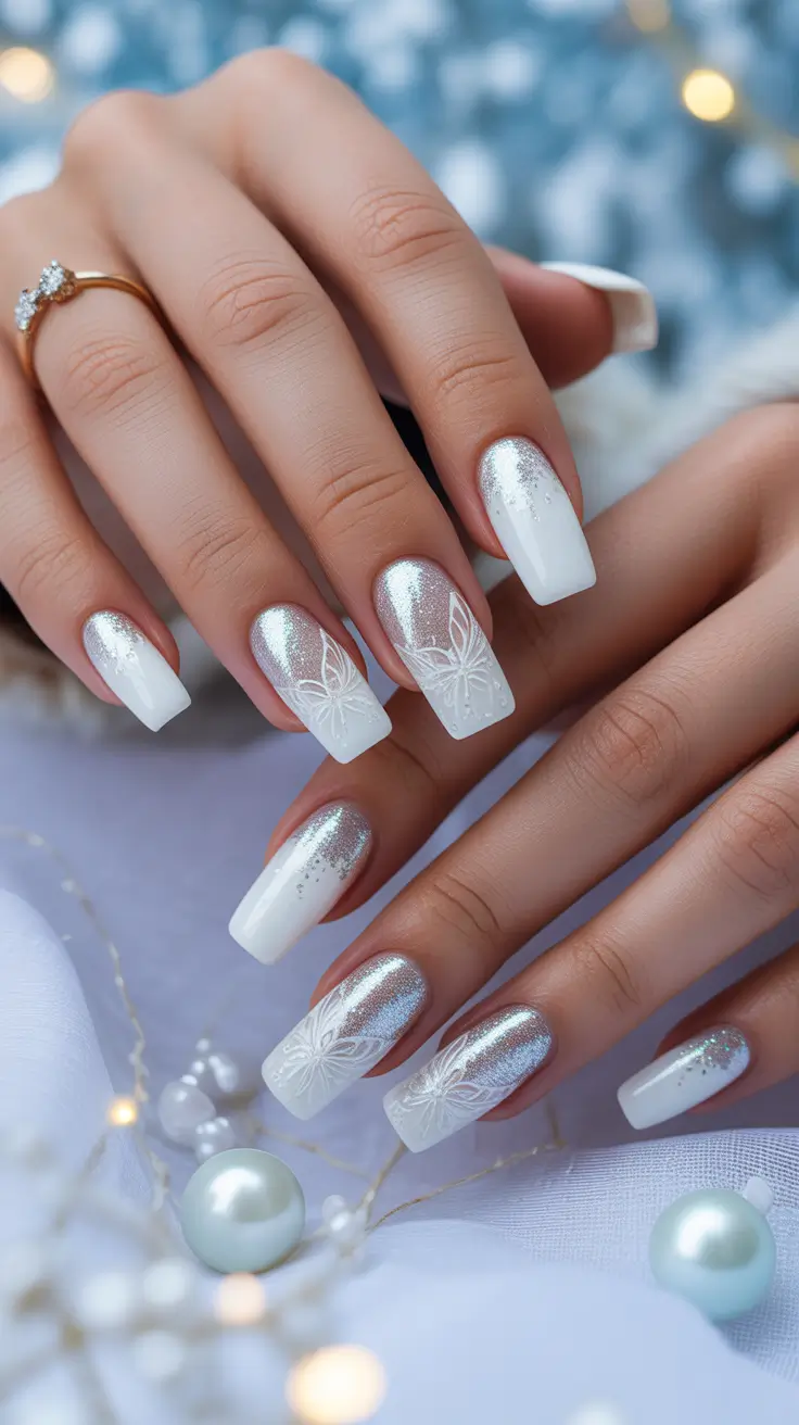 25 White Christmas Nails Ideas 2025: Elegant Winter Nail Designs to Shine This Holiday Season