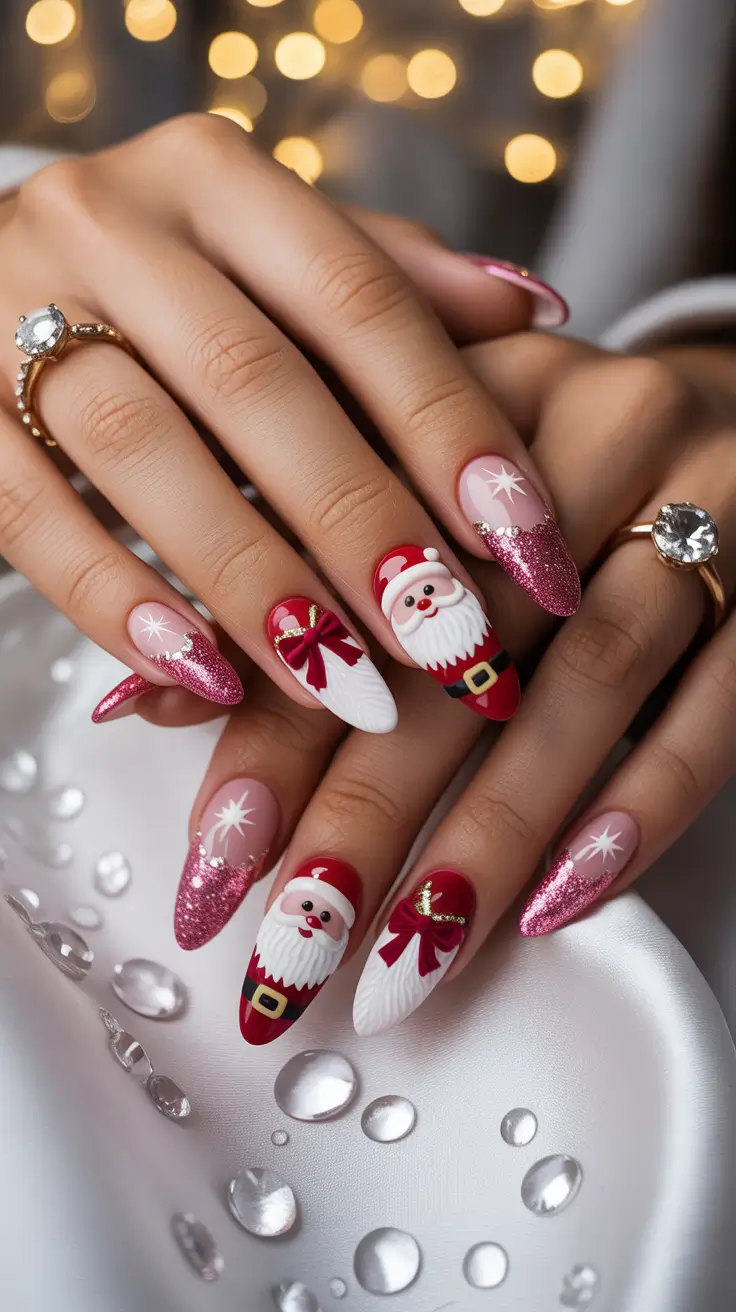 25 Pink Christmas Nails Ideas 2025: Festive, Chic & Totally On-Trend