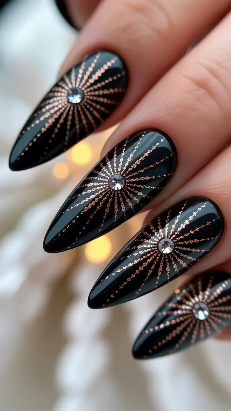 23 Black Christmas Nails Ideas 2025: Elegant, Bold & Festive Winter Nail Designs