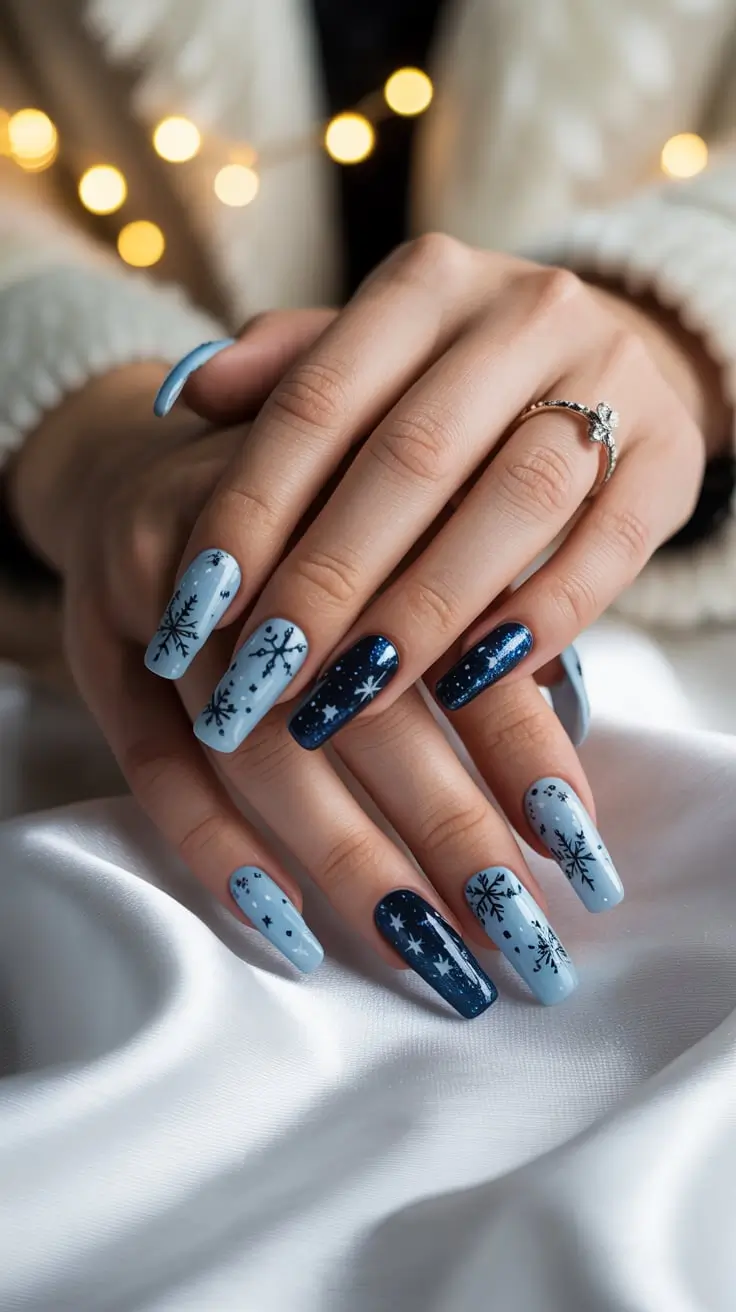 24 Snowflake Winter Nail Ideas 2025–2026: Chic, Cozy, and Frost-Inspired Manicures