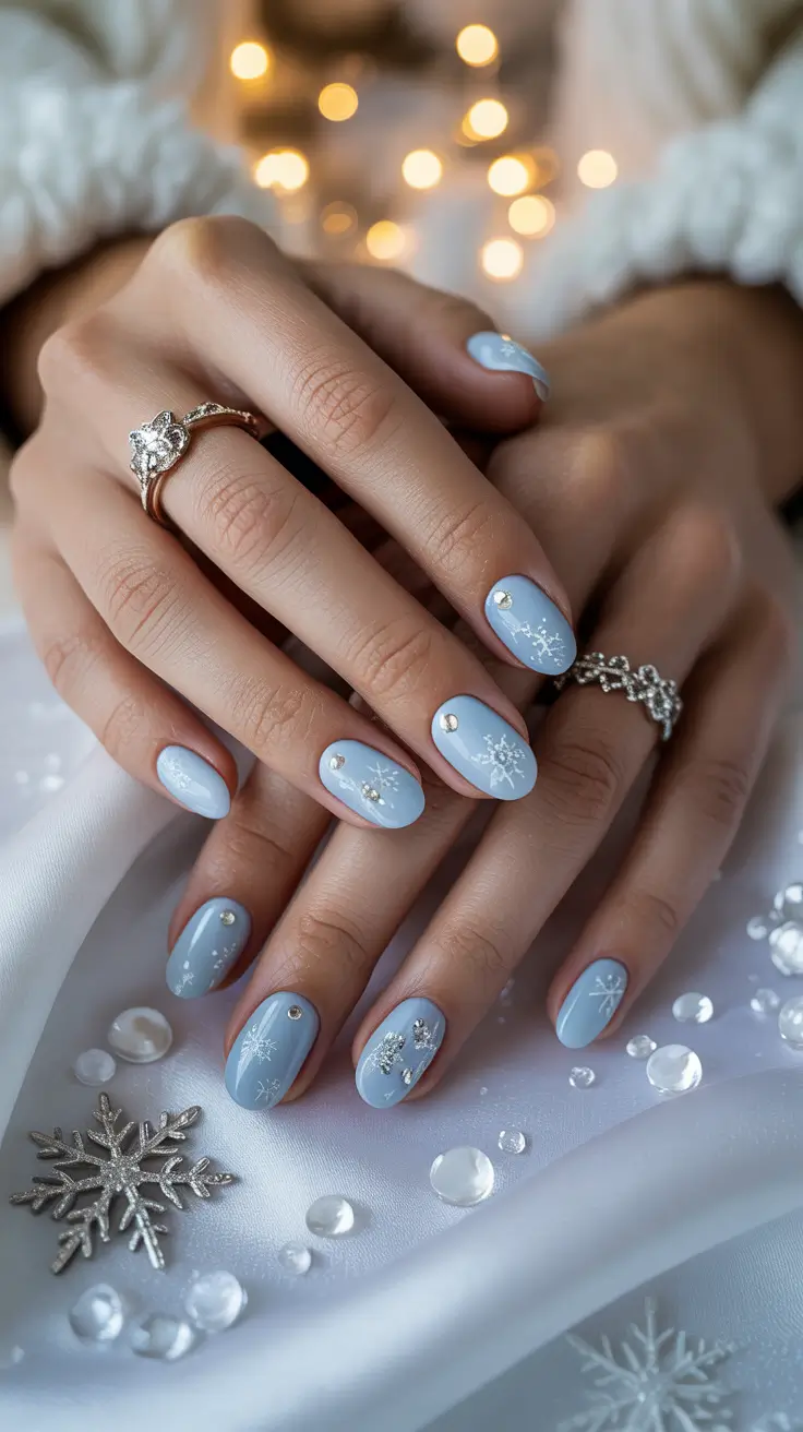 24 Snowflake Winter Nail Ideas 2025–2026: Chic, Cozy, and Frost-Inspired Manicures