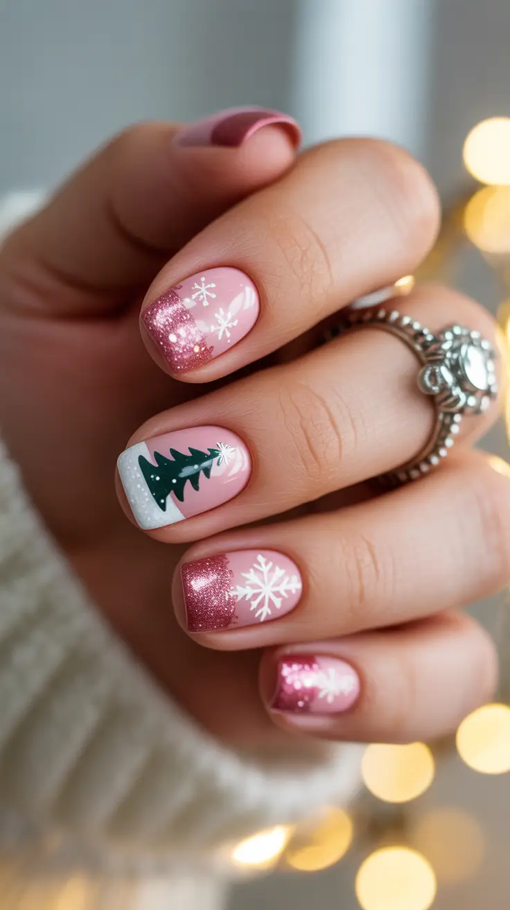 25 Pink Christmas Nails Ideas 2025: Festive, Chic & Totally On-Trend