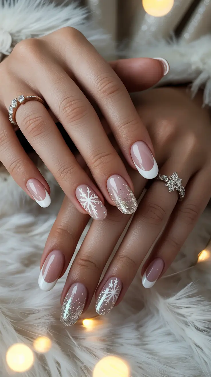 25 Winter French Tip Nails Ideas 2025–2026: Chic, Modern & Frost-Inspired Manicure Looks