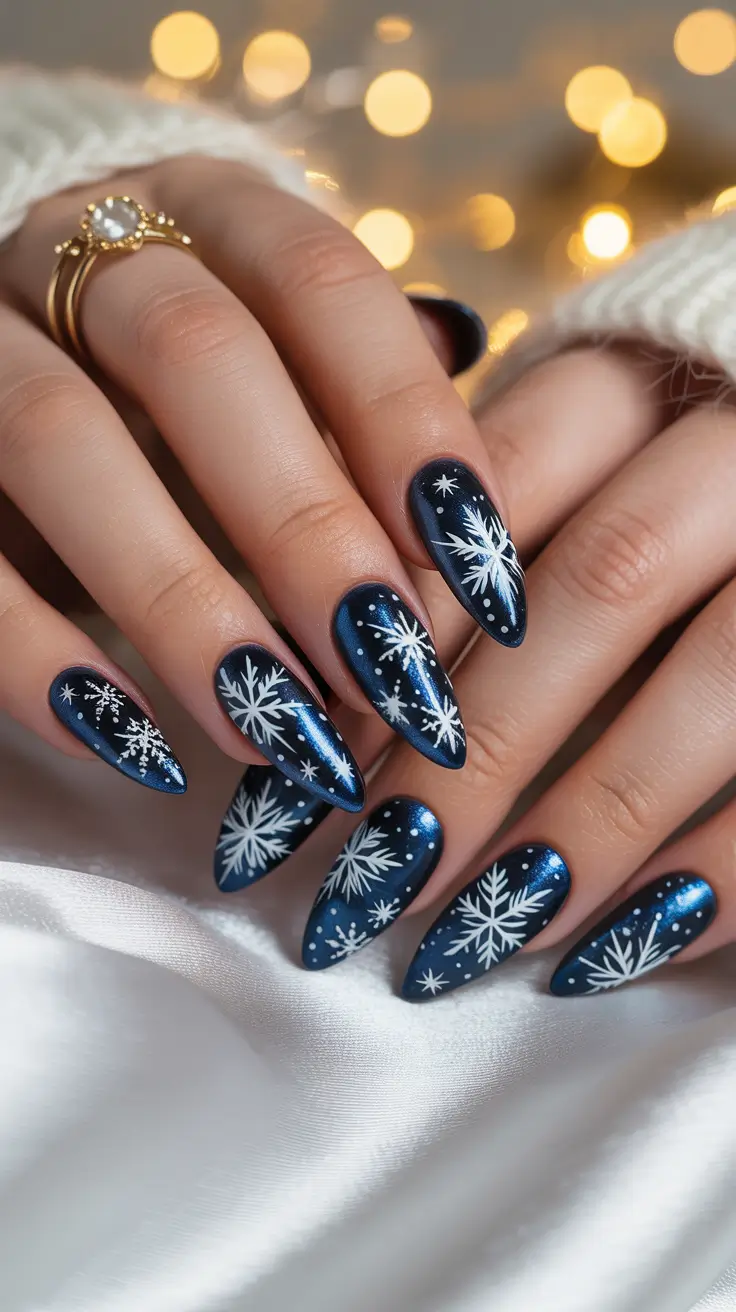 24 Snowflake Winter Nail Ideas 2025–2026: Chic, Cozy, and Frost-Inspired Manicures