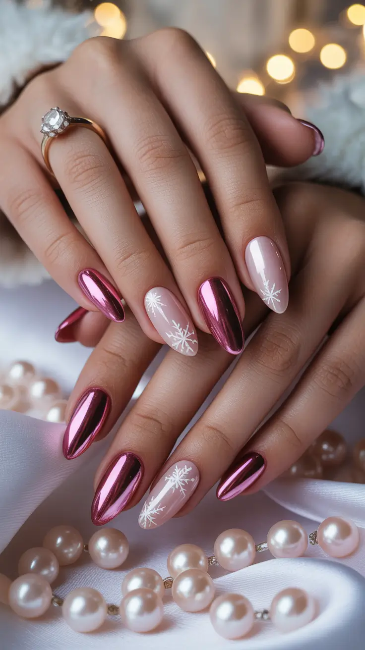 25 Pink Christmas Nails Ideas 2025: Festive, Chic & Totally On-Trend