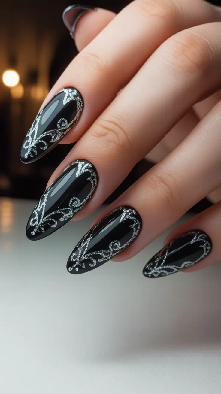 23 Black Christmas Nails Ideas 2025: Elegant, Bold & Festive Winter Nail Designs