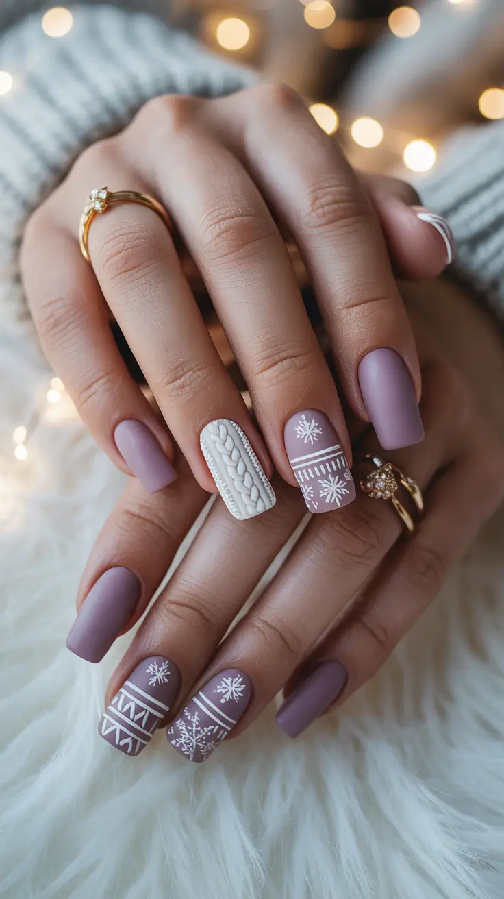 24 Winter Sweater Nails 2025–2026: Cozy Textured Manicure Ideas for the Cold Season