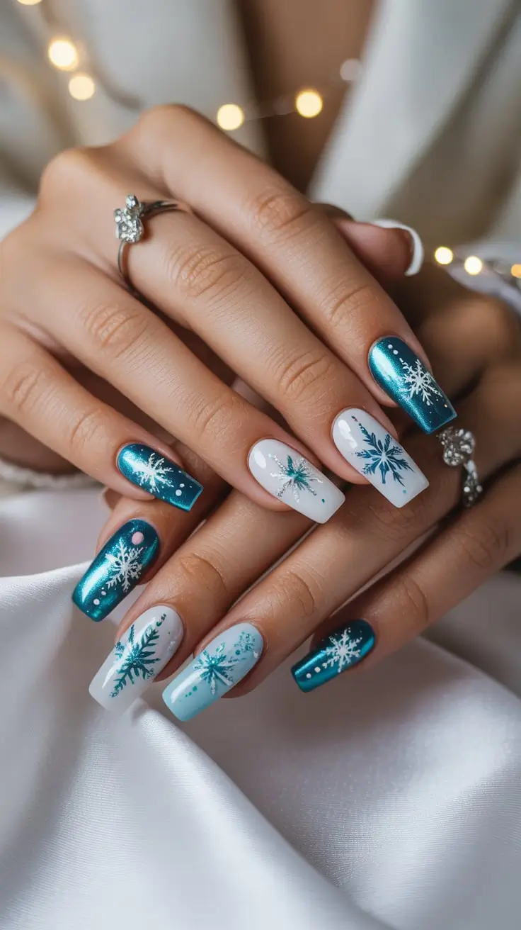 24 Stunning Coffin Winter Nails Design and Color Ideas 2025–2026 for a Chic Seasonal Look