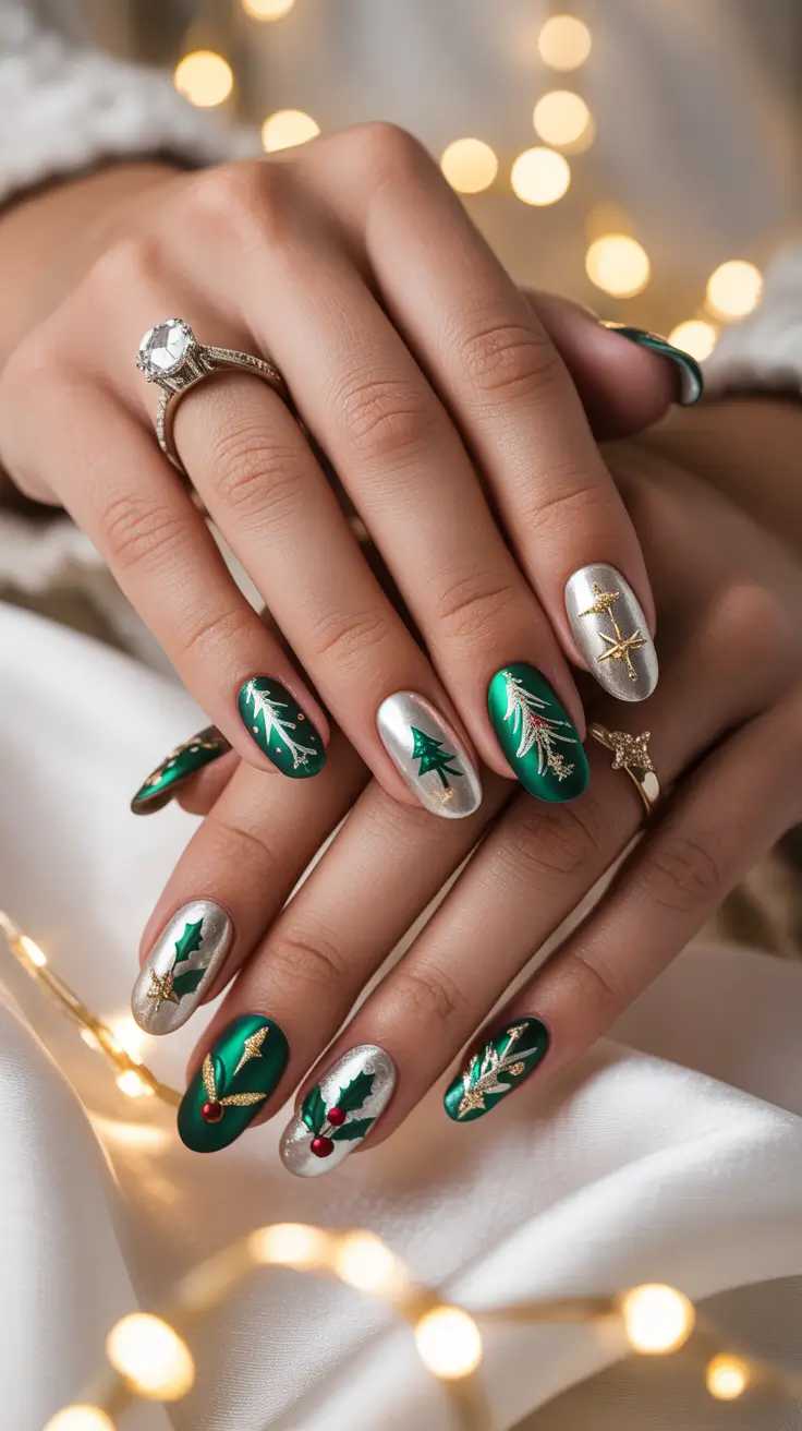 23 Green Christmas Nails Ideas 2025 to Inspire Your Festive Manicure Look