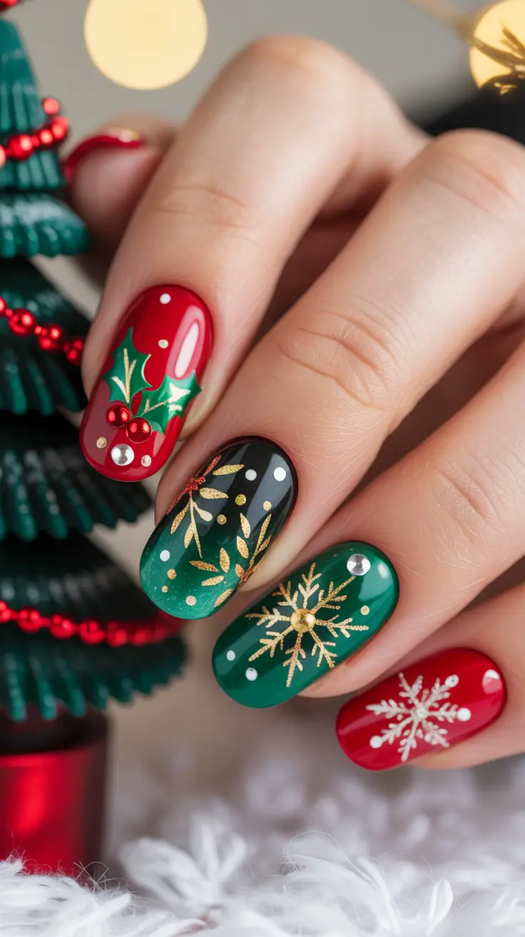 23 Christmas Nails Acrylic Ideas 2025 That Bring Festive Magic to Your Manicure
