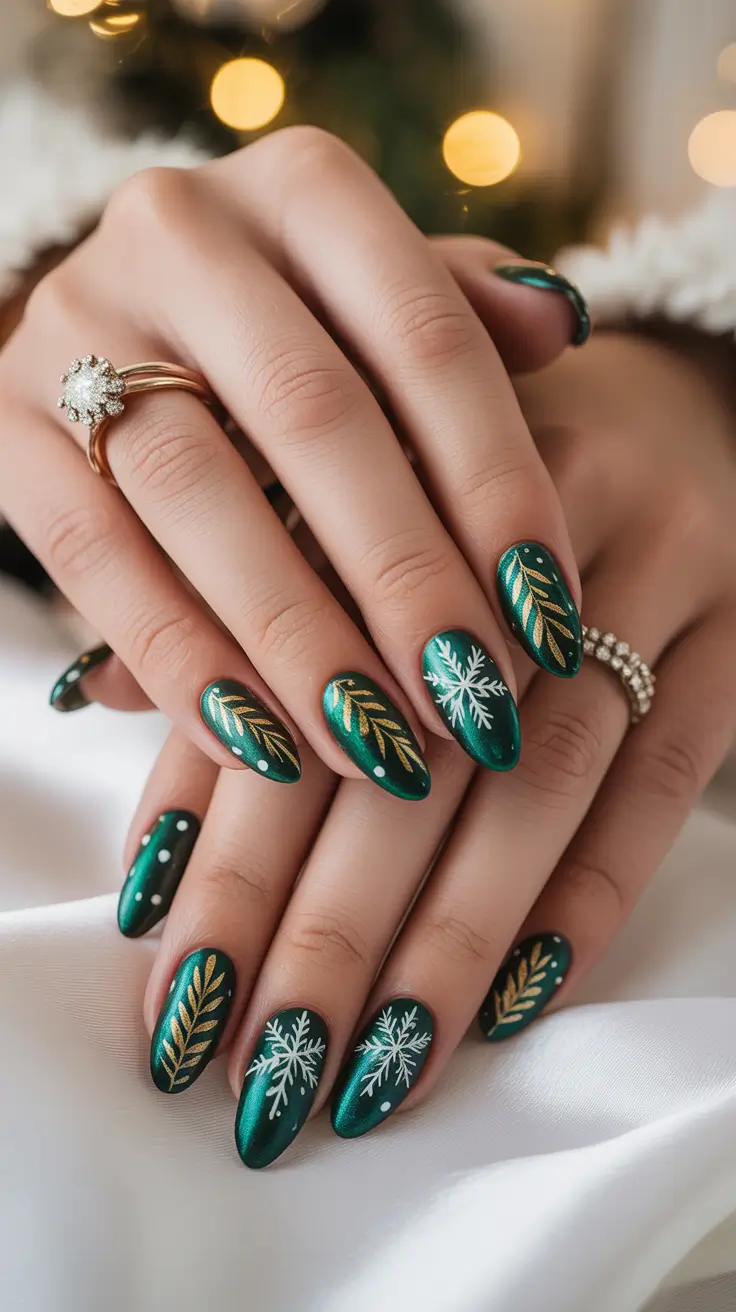 23 Green Christmas Nails Ideas 2025 to Inspire Your Festive Manicure Look
