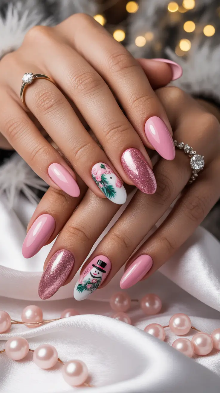 25 Pink Christmas Nails Ideas 2025: Festive, Chic & Totally On-Trend