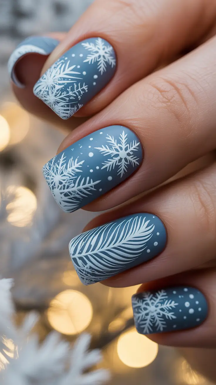 23 Blue Christmas Nails Ideas 2025 That Will Make Your Holiday Look Sparkle